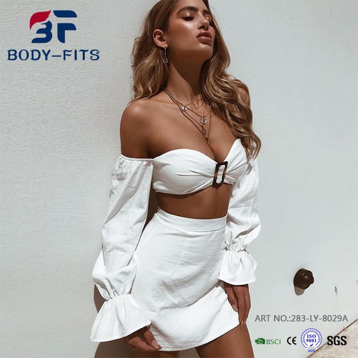 Tube Top Long Sleeve Bag Hip Skirt